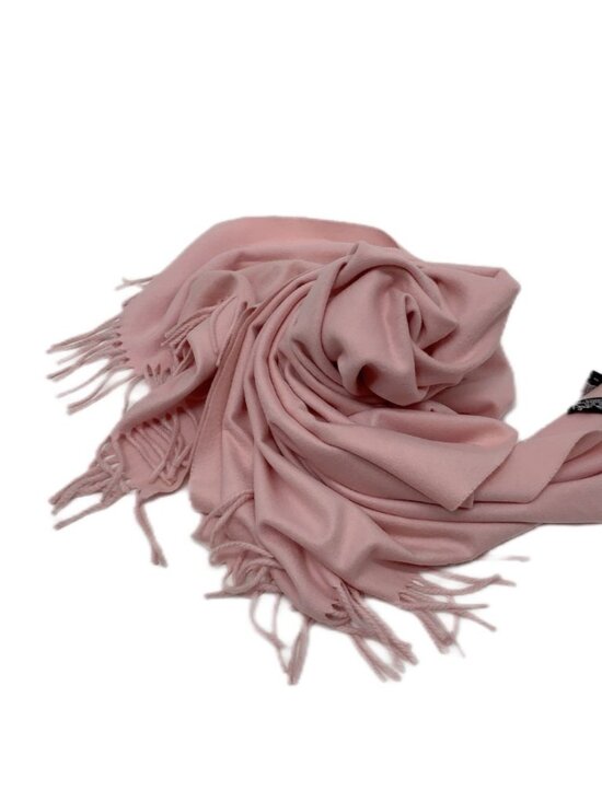 Hermes Cashmere 140 GM Blanc Rose Duo d Hermes Shawl Scarf Large Luxury Cashmere Fringe Pink